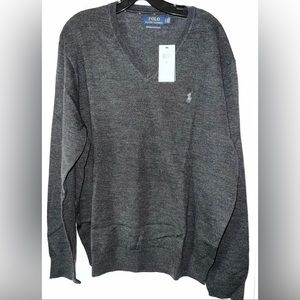Polo Ralph Lauren v-neck wool sweater size XL